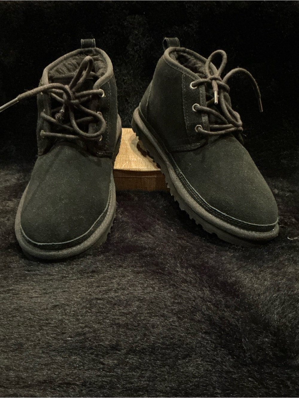 UGG Women’s Black Suede Chukka Boots - Lace-Up Size 9